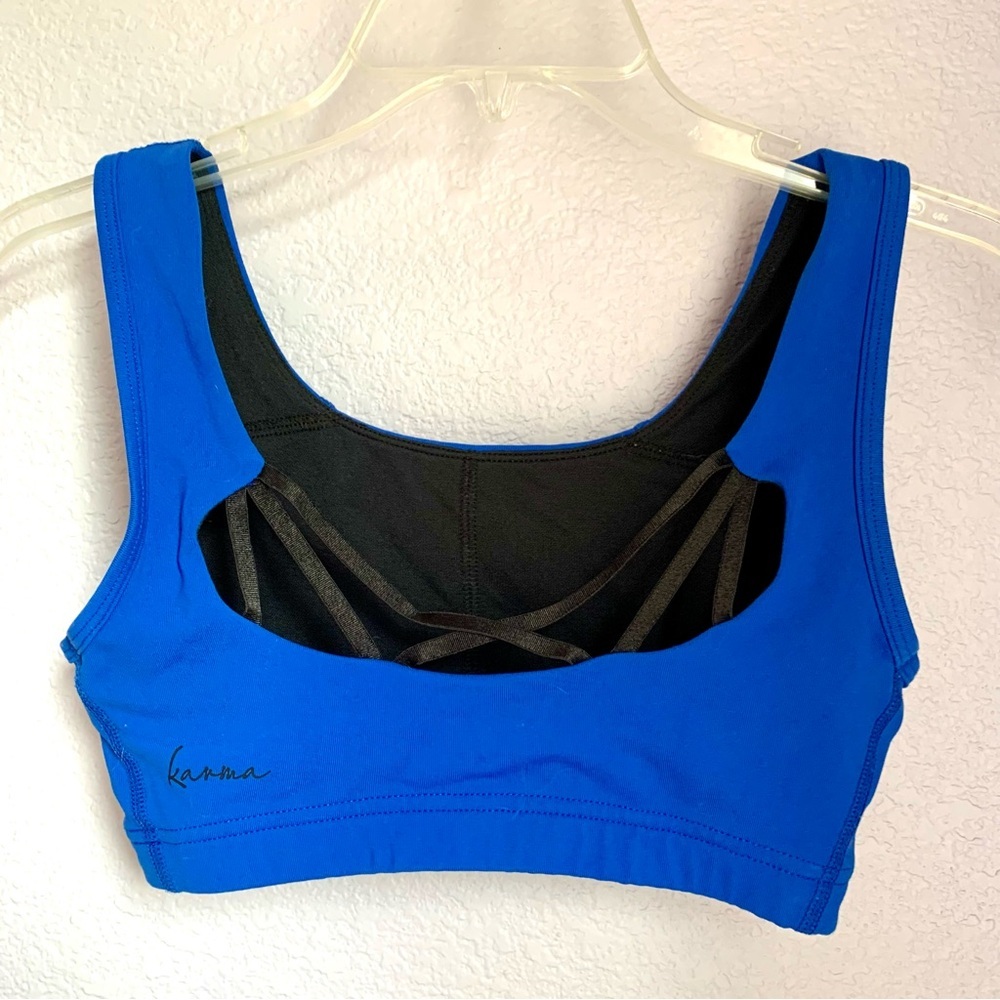 Karma Evelyn Sports Bra💙 Royal Blue with Black Straps‎ SZ M